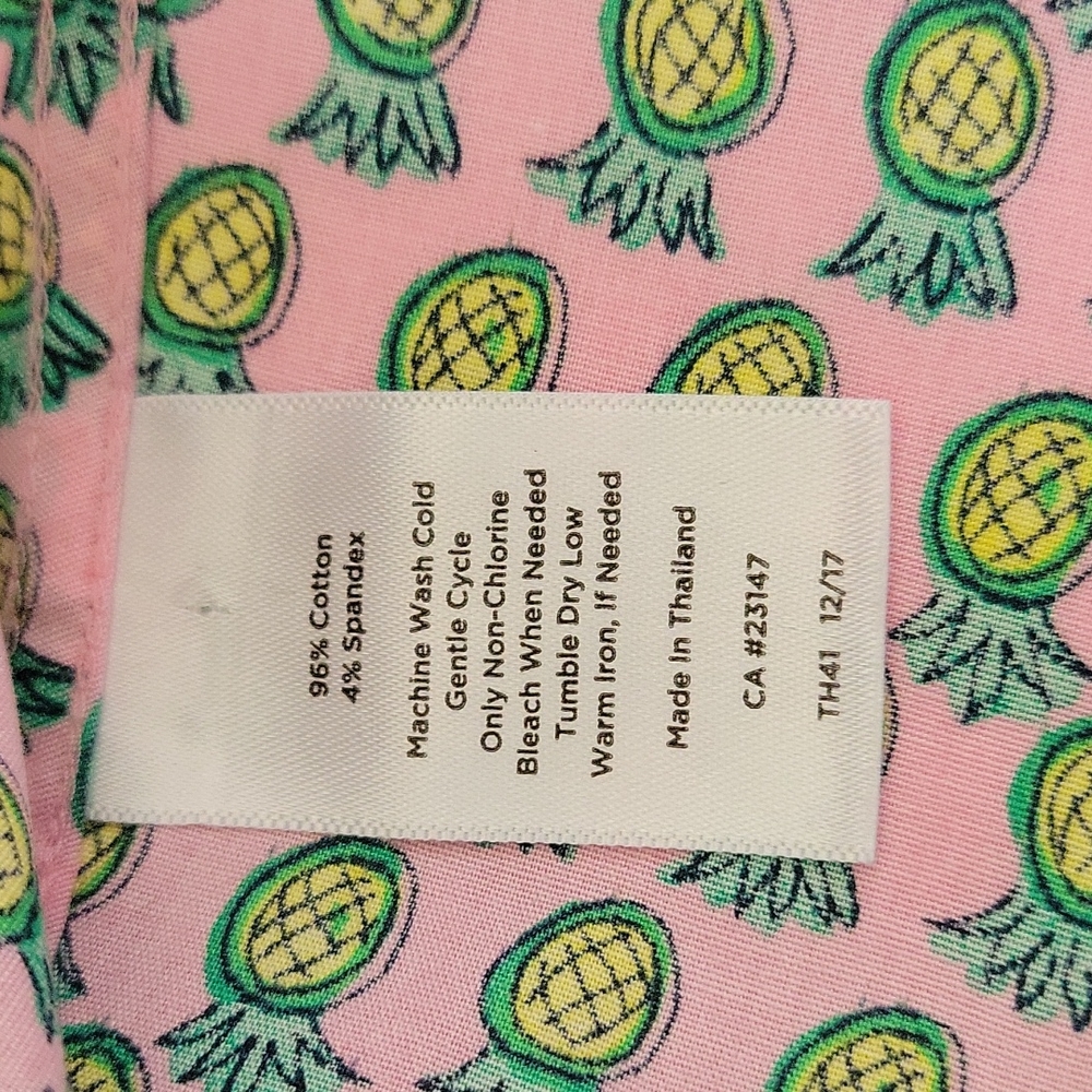 Talbots Pineapple Button-Down Scalloped Edge Slee… - image 8